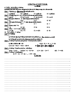 Kiểm tra 45 phút Toán 6